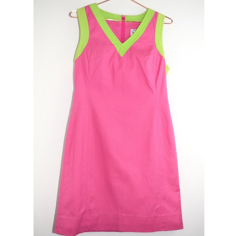 Lilly Pulitzer Pink Sundress Neon Lime Sheath